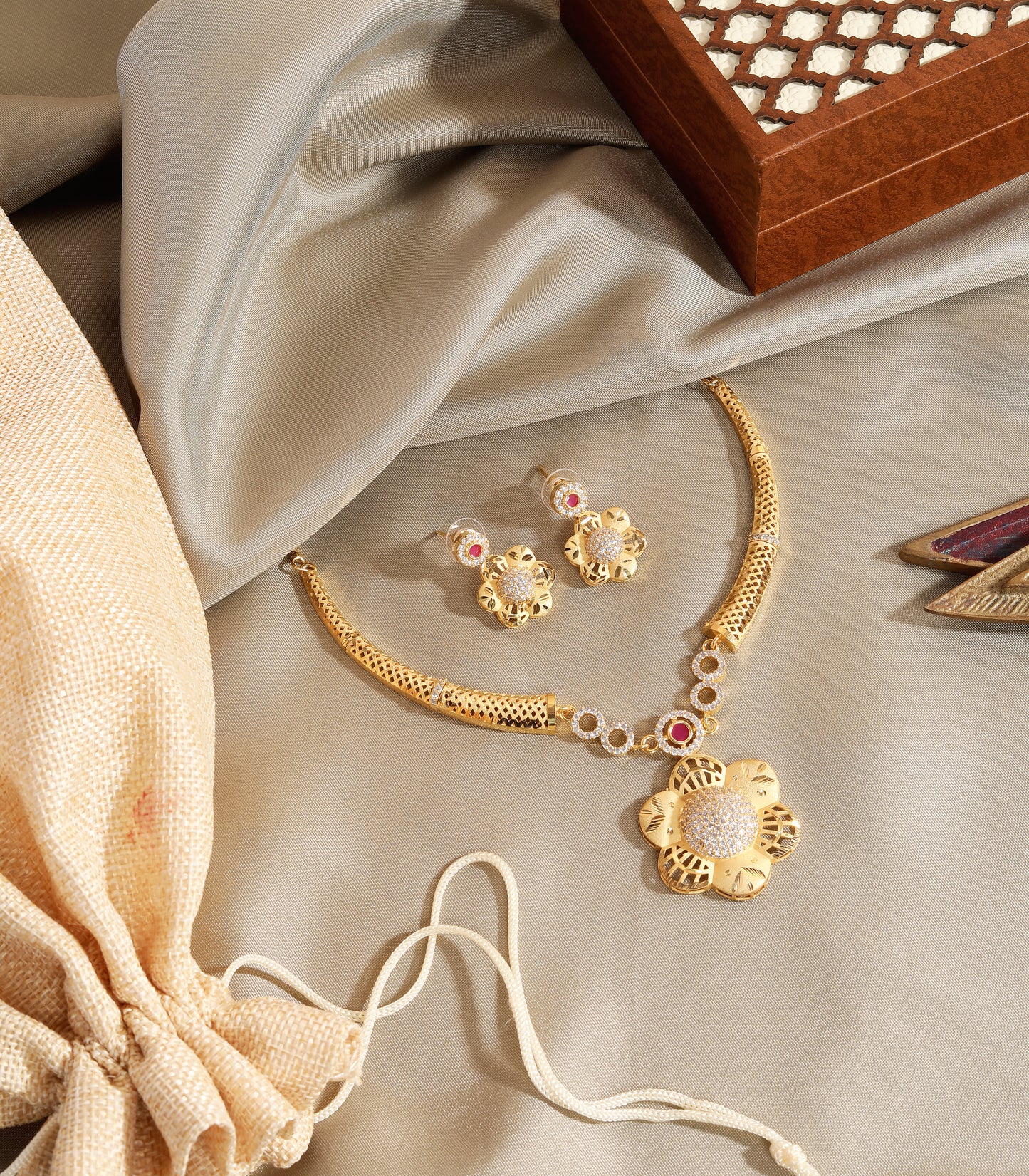 Floral Statement Pendant Necklace