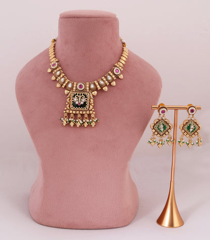 Temple Style Pendant Necklace