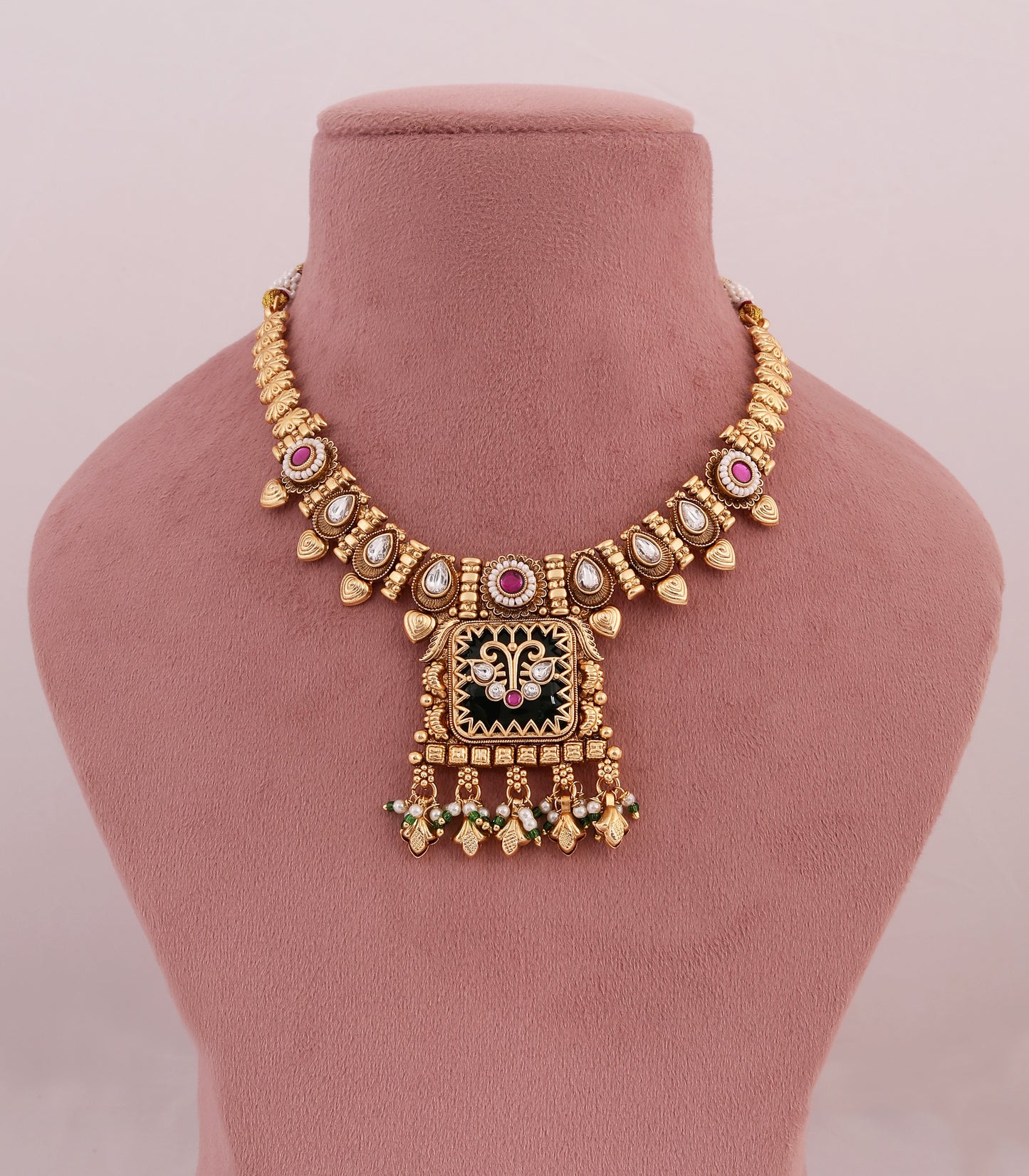 Temple Style Pendant Necklace