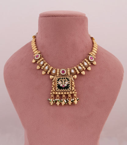 Temple Style Pendant Necklace