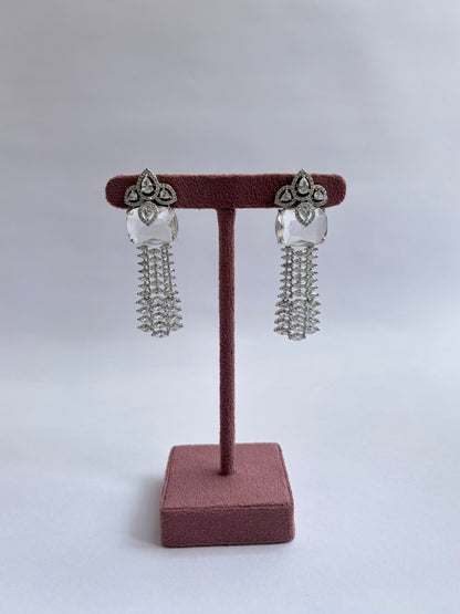 American Diamond Long Necklace Set