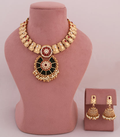 Heritage Kundan Polki Pendant Necklace