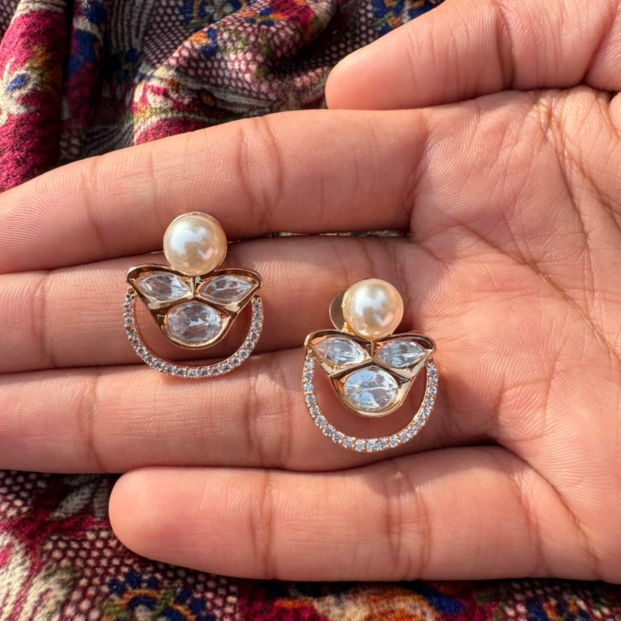 Elegant Polki Pearl Lightweight Jewellery Set