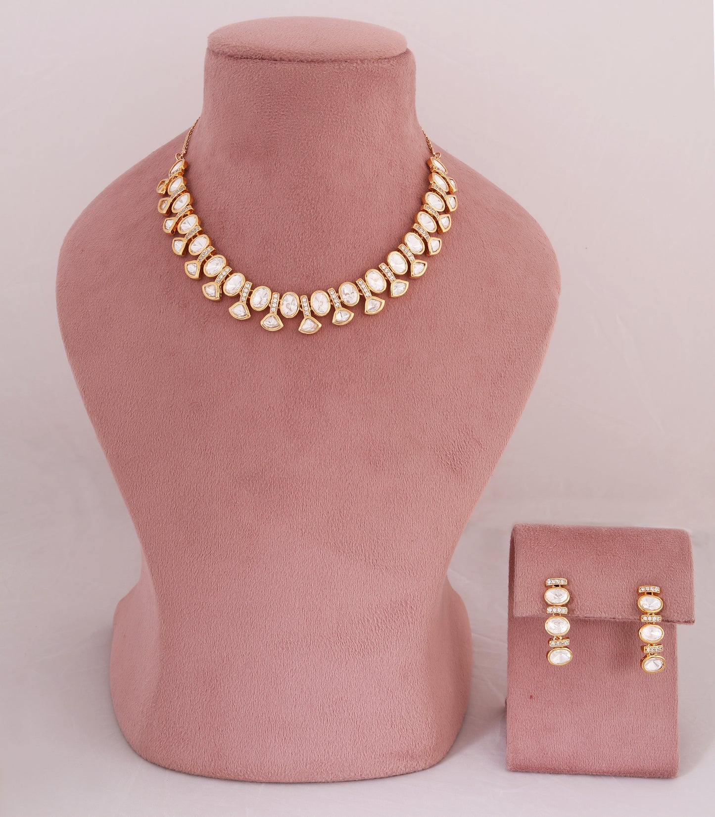 Polki Drop Necklace Set