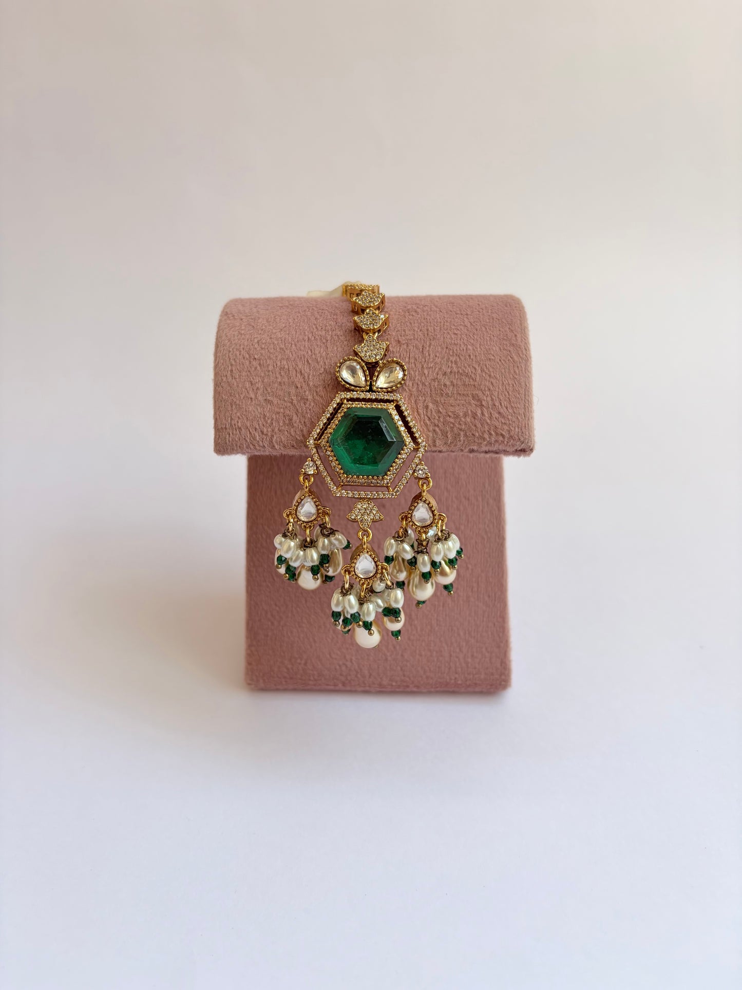 Heavy Moissanite Kundan Bridal Necklace Set