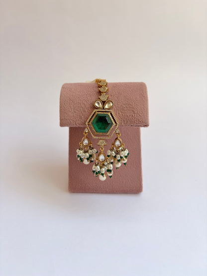 Heavy Moissanite Kundan Bridal Necklace Set