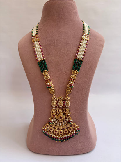 Heritage Long Necklace Pearl Manak Panna