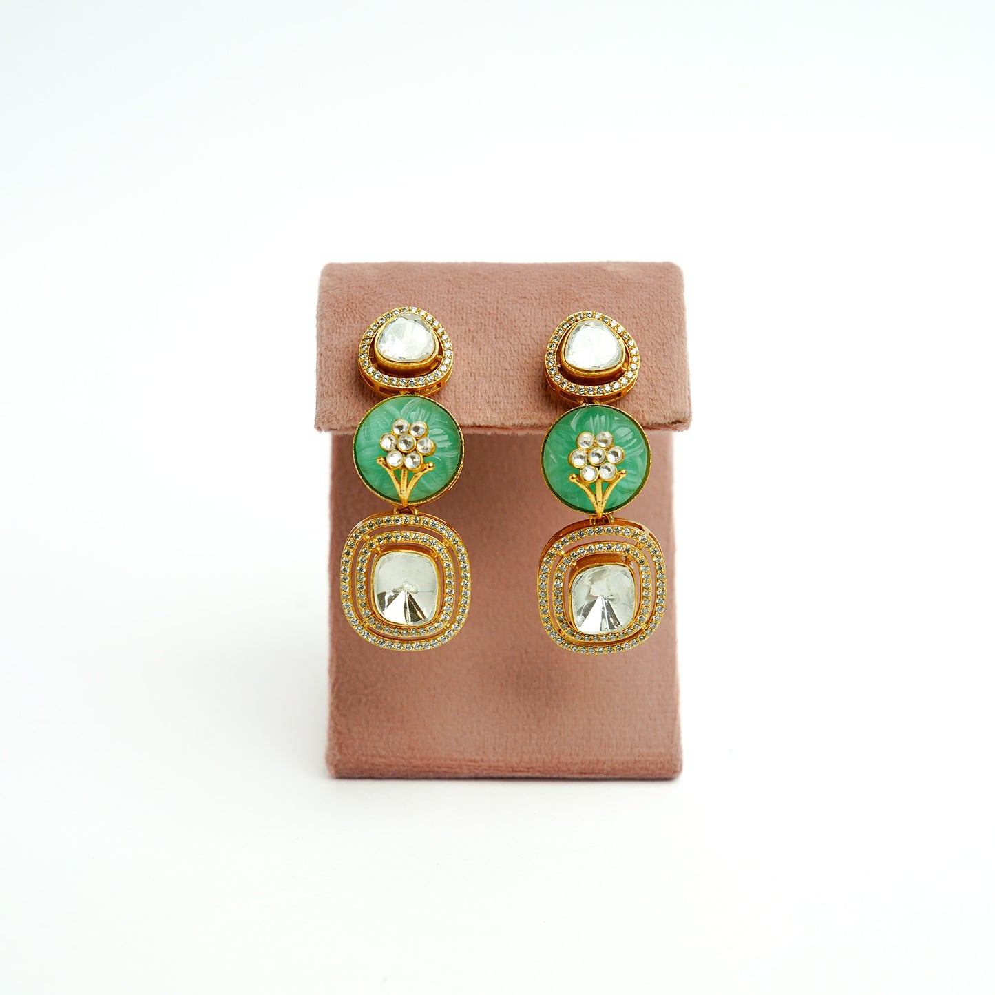 Kundan Moissanite Mid Length necklace