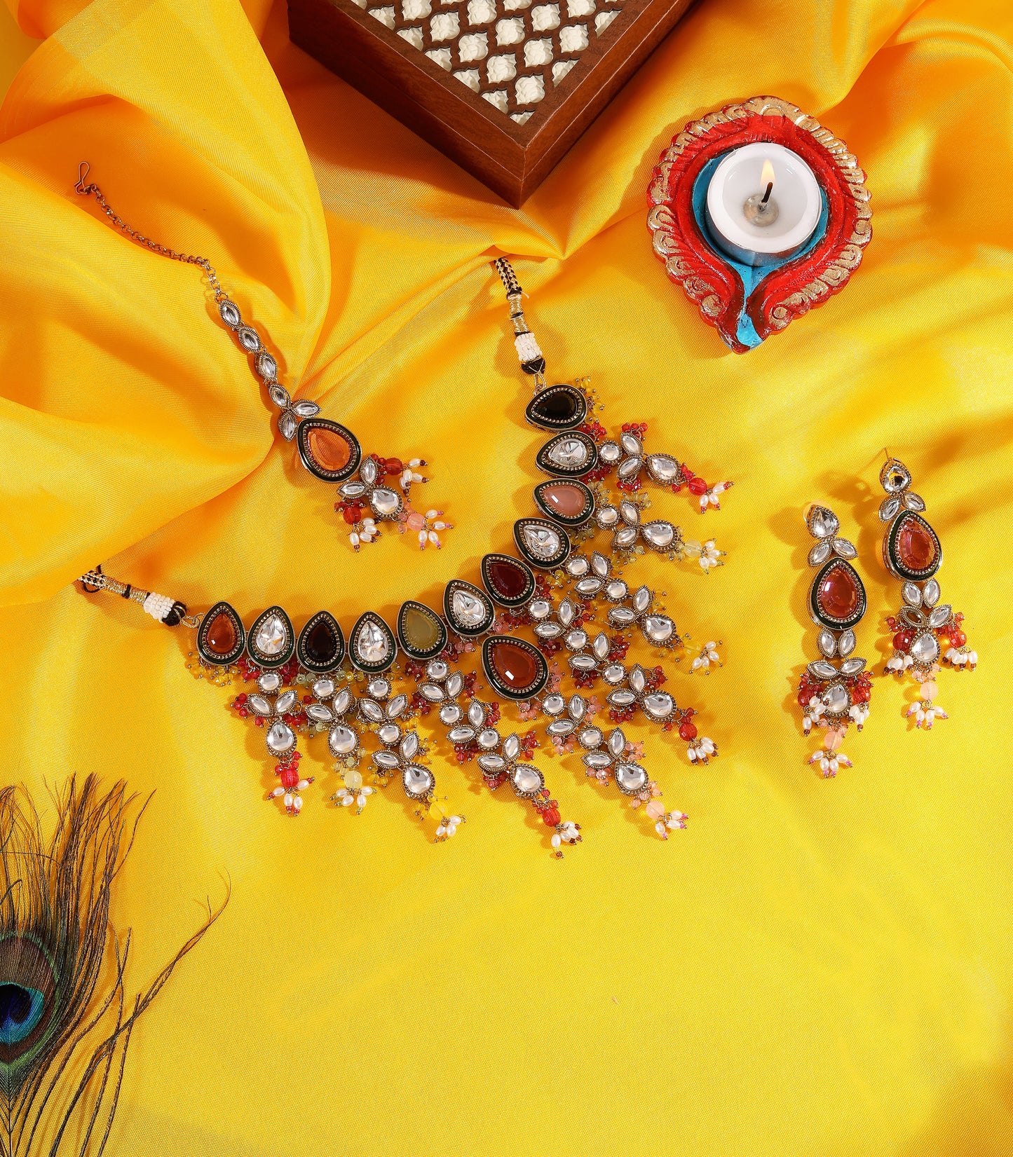Multicolor Statement Festival Necklace