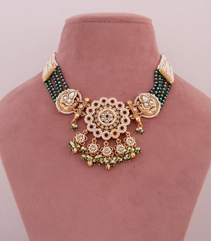 Traditional Kundan Pendant Necklace Set