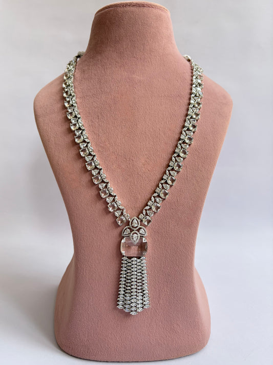 American Diamond Long Necklace Set