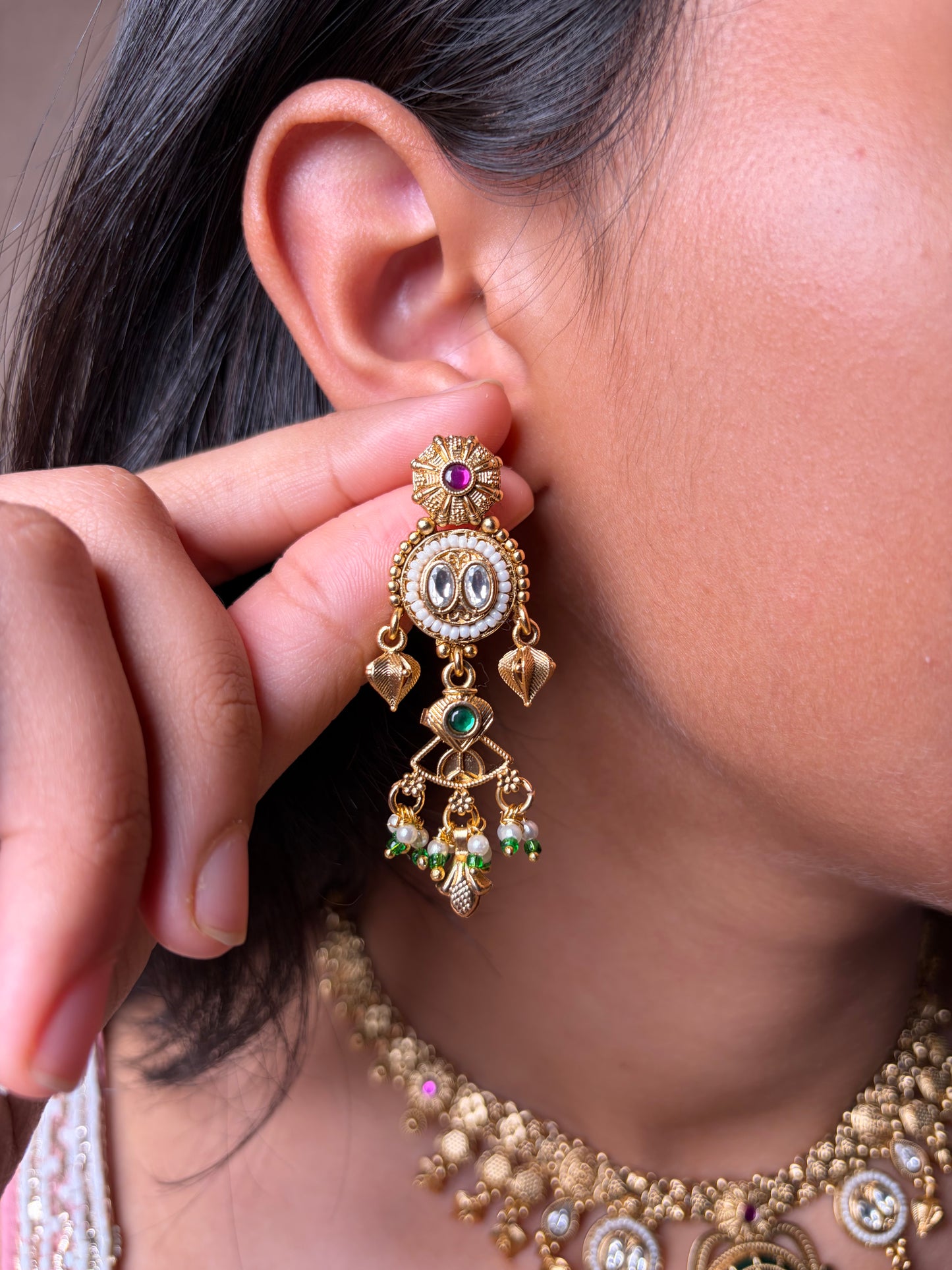 Heritage Ghungroo Collar Necklace Gold Finish