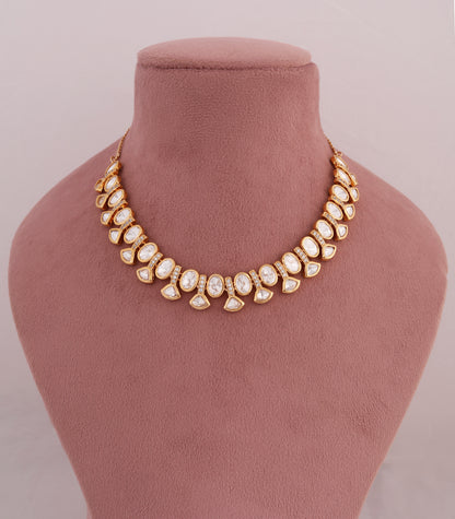Polki Drop Necklace Set