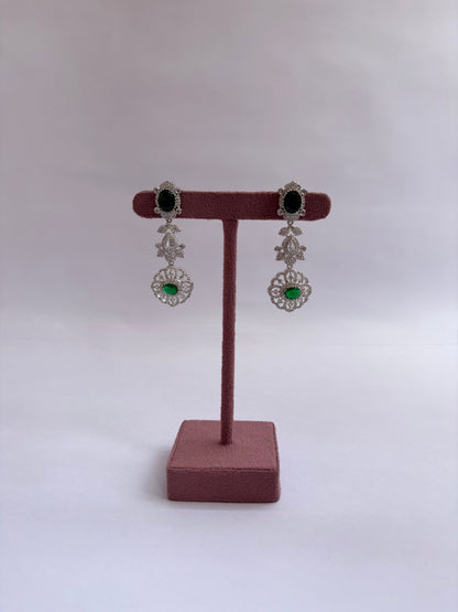 Diamond Layered Emerald Statement Necklace