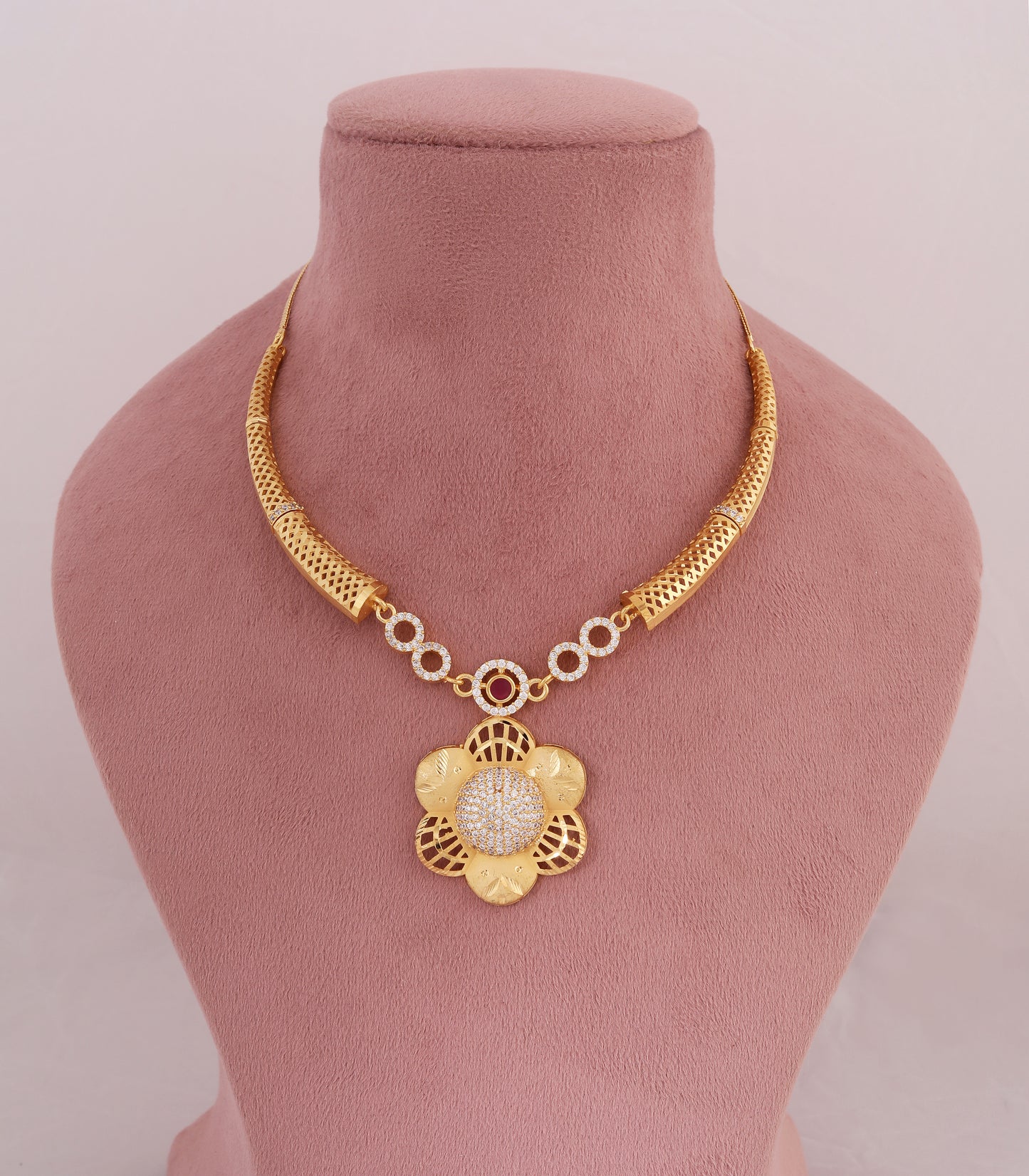 Floral Statement Pendant Necklace