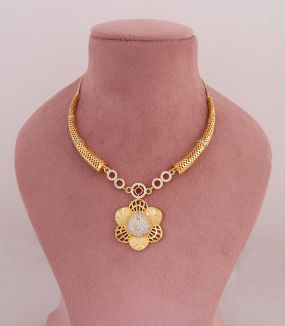 Floral Statement Pendant Necklace