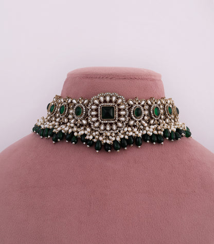 Green Kundan Choker Necklace
