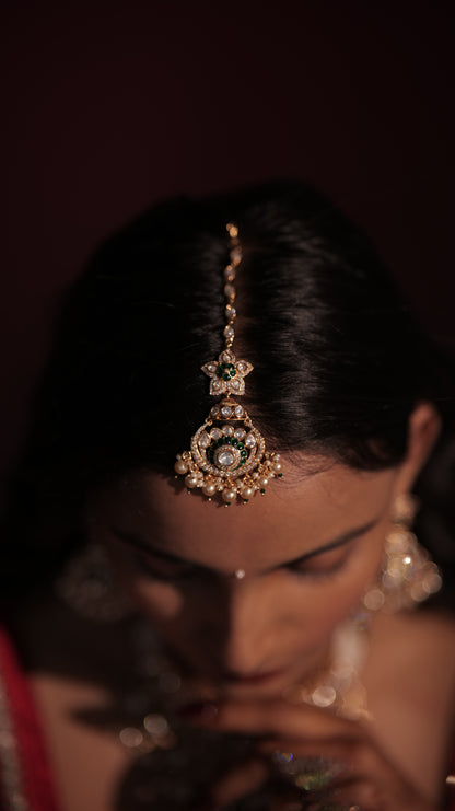 Modern Moissanite Kundan Pearl Necklace
