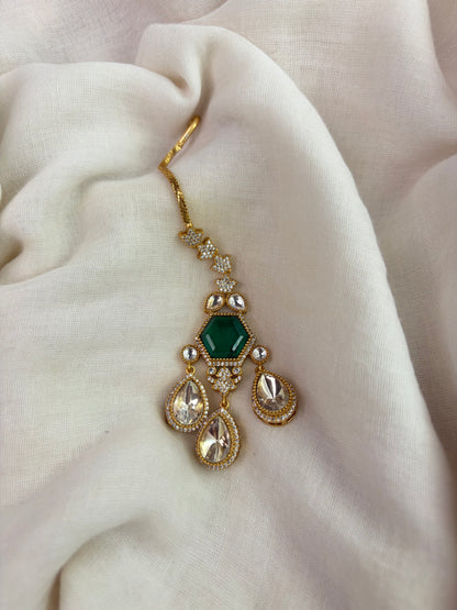 Multi Layer Green Moissanite Beads Necklace