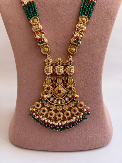 Heritage Long Necklace Pearl Manak Panna
