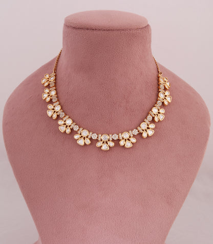 Polki Floral Necklace Set