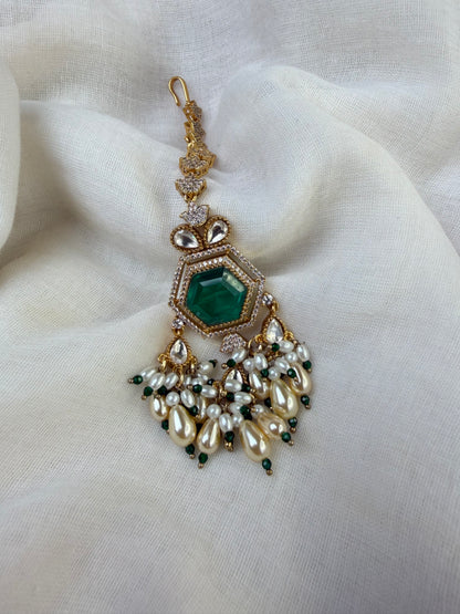 Heavy Moissanite Kundan Bridal Necklace Set
