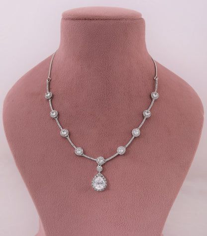 Minimal Diamond Chain Necklace