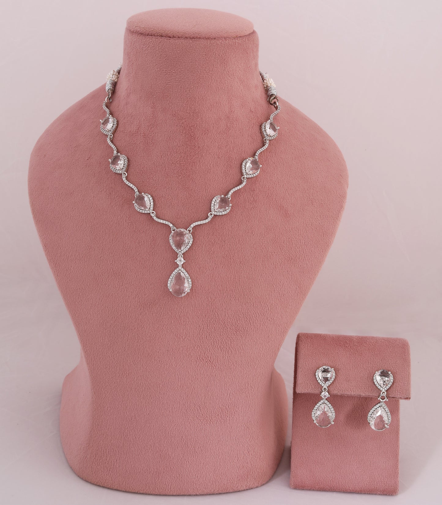 Heart Line Diamond Pendant Necklace