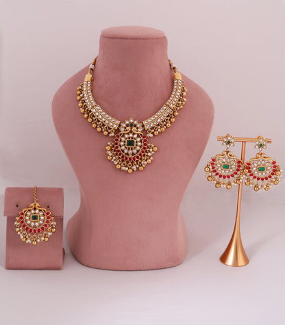 Traditional Heritage Kundan Necklace Set