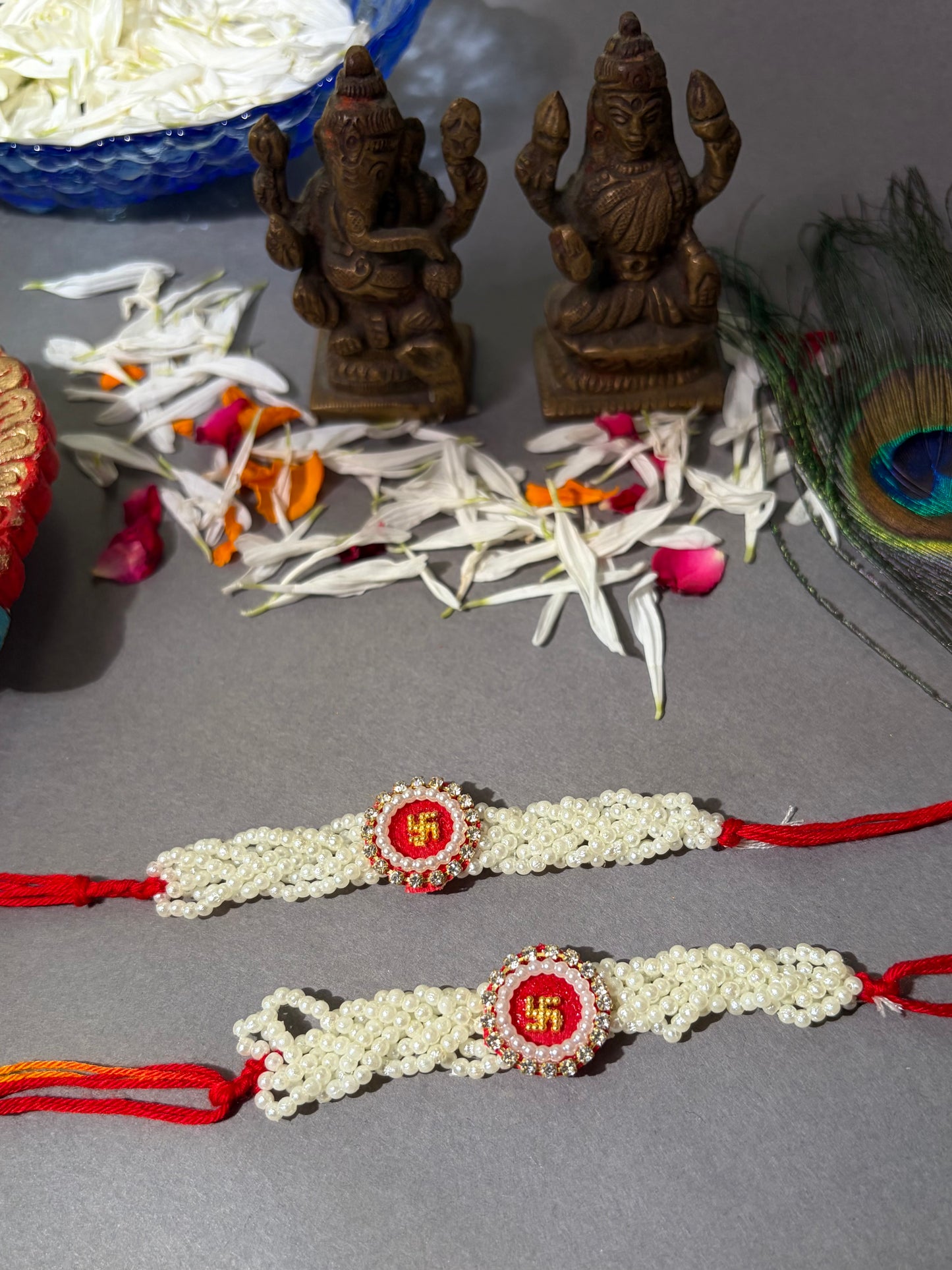 Swastik Pearl Rakhi