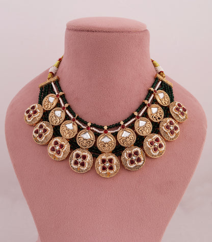Traditional Kundan Coin Necklace