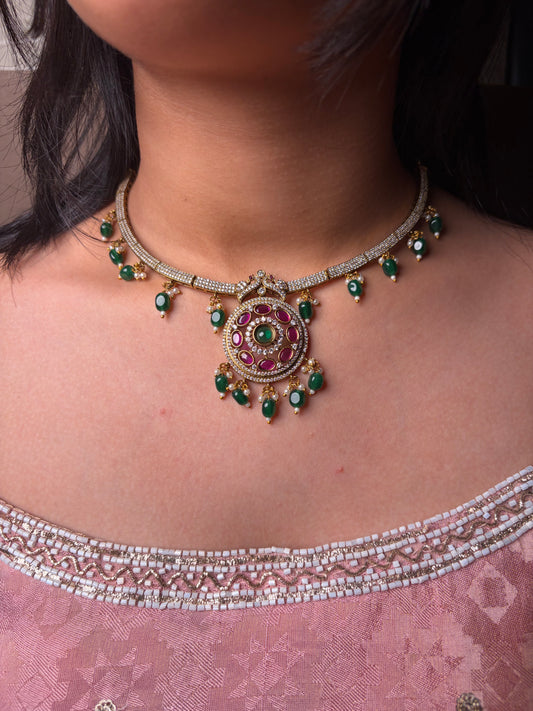 Royal vintage Emerald ruby Polki Heritage Choker