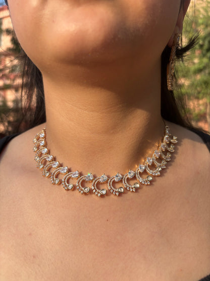 Designer Mossanite Kundan Choker