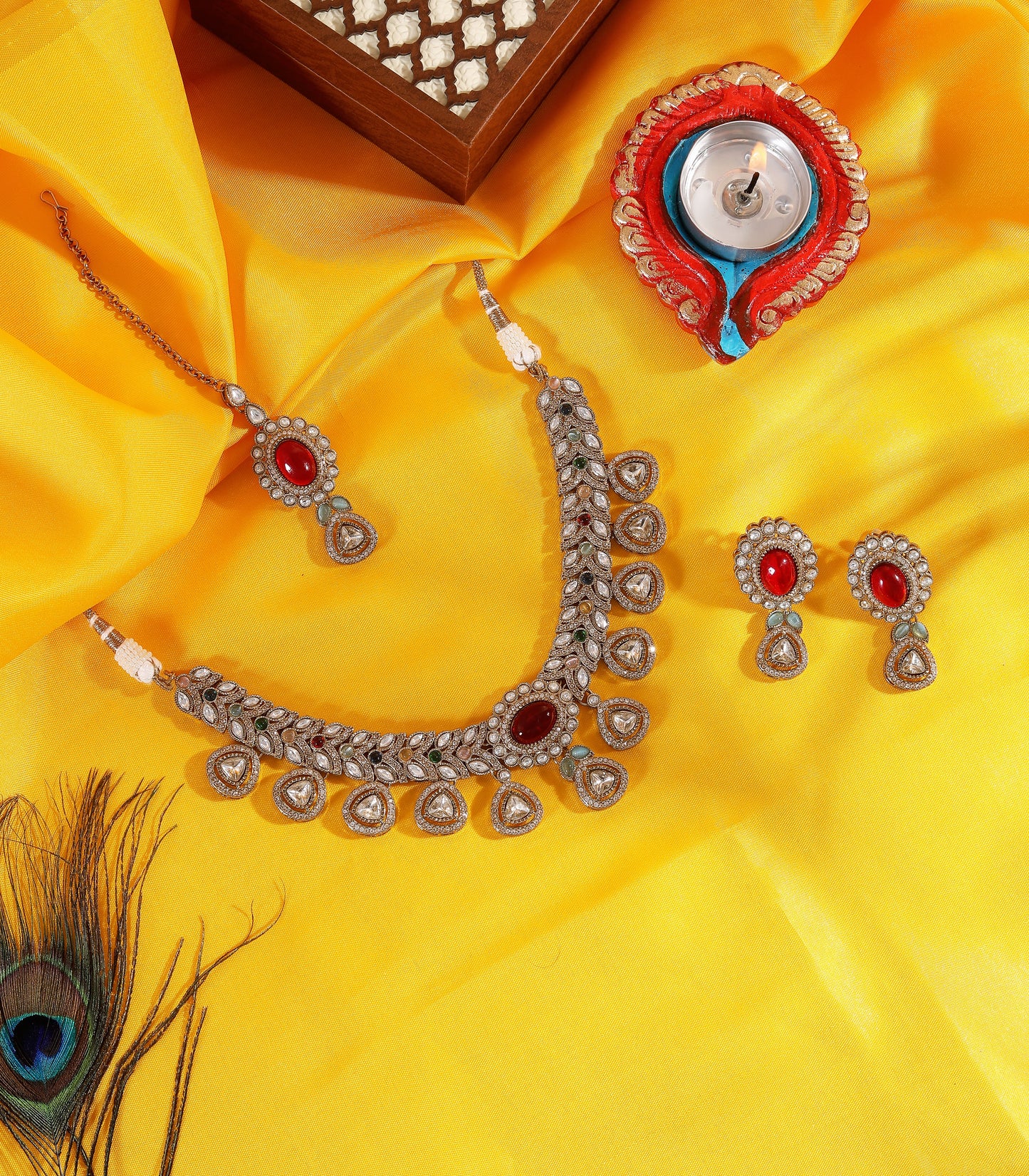 Sabyasachi Inspired Multicolour Royal Necklace