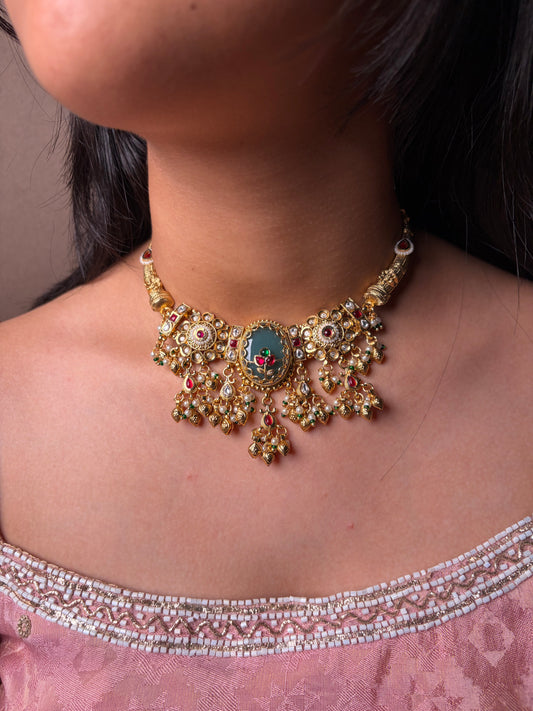 Rajwada Heritage Collar Hasli Necklace
