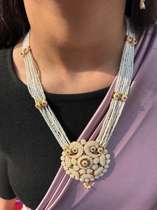 Vintage Pearl Mala Gold Plated Set
