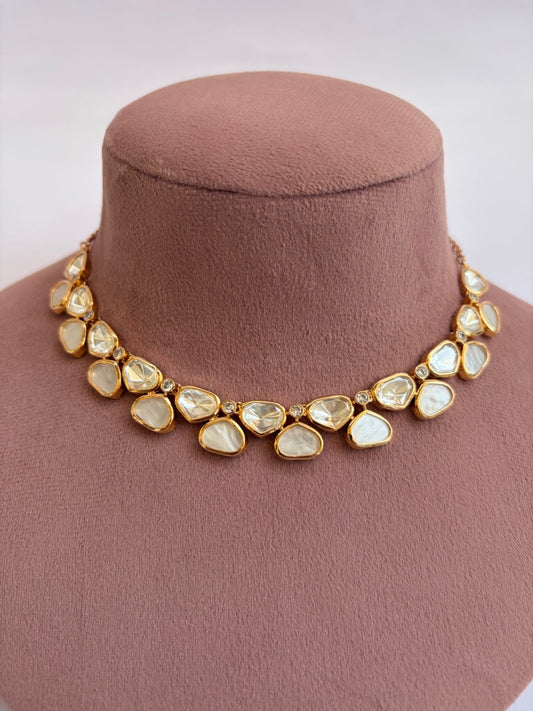 Mother of Pearls Crystal Collar Necklace