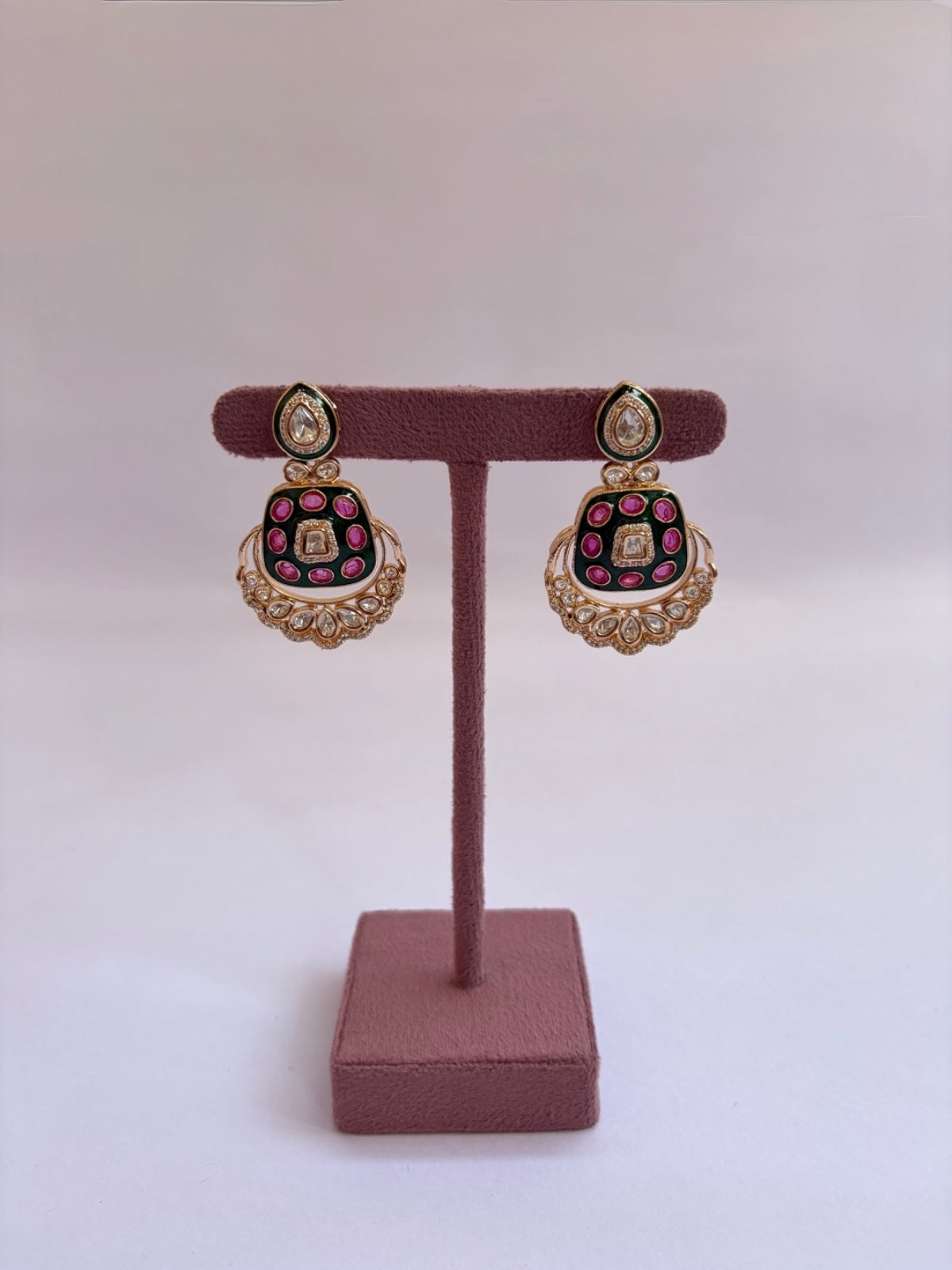 Royal Ruby Texture Kundan Necklace
