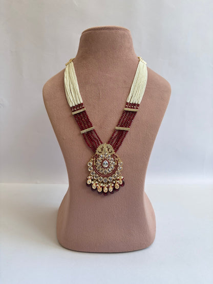 Meharoon Crystal Pearl Mala Set
