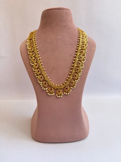 Pearl Temple Jewellery Long Necklace