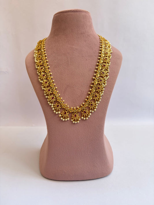 Pearl Temple Jewellery Long Necklace