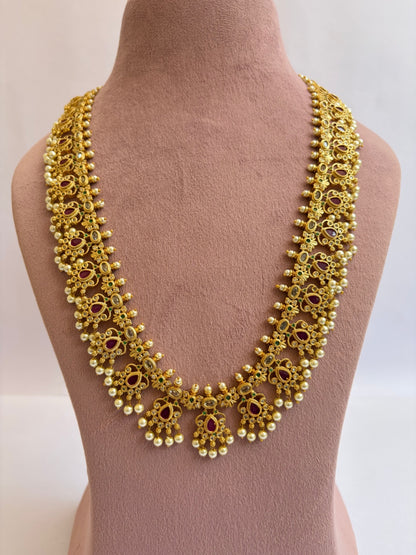 Pearl Temple Jewellery Long Necklace