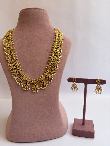 Pearl Temple Jewellery Long Necklace