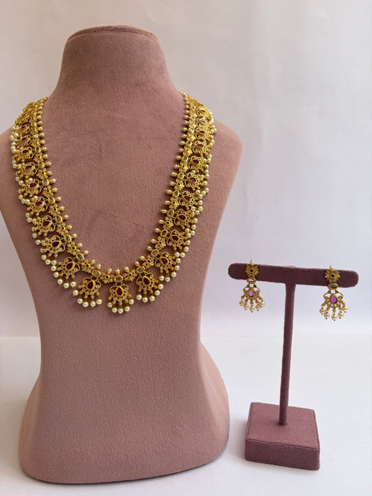 Pearl Temple Jewellery Long Necklace
