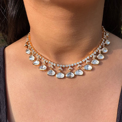 Foil Kundan Cocktail Necklace