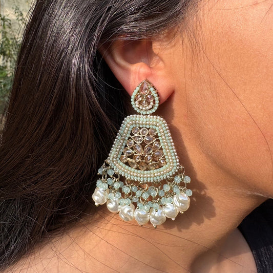 Royal Kundan Pearl kashmiri Earrings