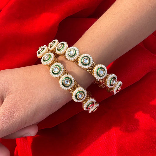 Royal Polki kundan Statement Bangles