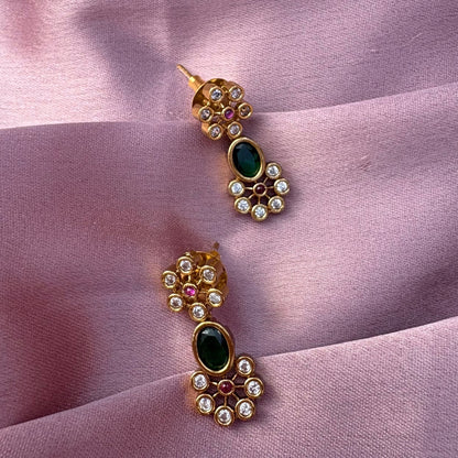 Emerald Blossom Polki Victoria Necklace