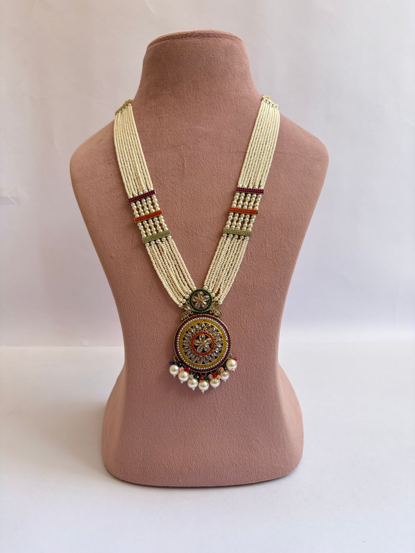 Multi Colour Pearl Mala Long Set