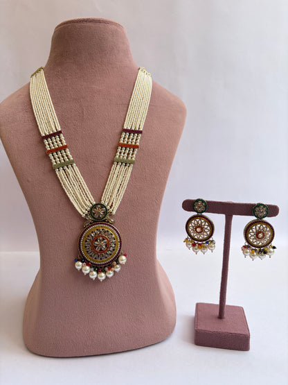 Multi Colour Pearl Mala Long Set